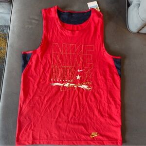 Nike Dri Fit Red Athletic Tank Top - Hoops - Very nice quality - medium